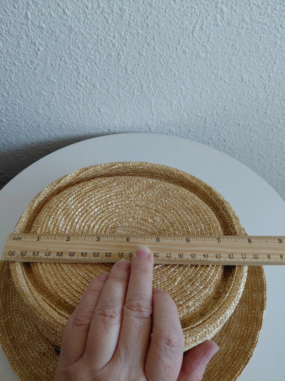 New with tag .H.Busque Thick Real Straw Boater Hat One Size Ajustable